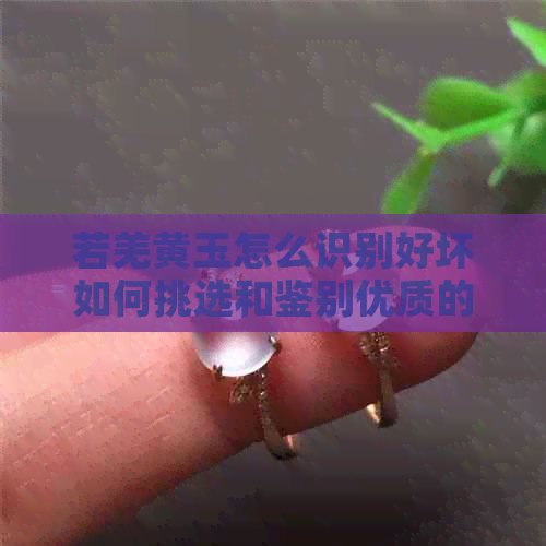 若羌黄玉怎么识别好坏如何挑选和鉴别优质的若羌黄玉？