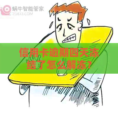 信用卡逾期四天冻结了怎么解冻？