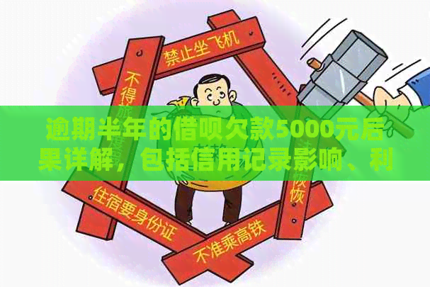 逾期半年的借呗欠款5000元后果详解，包括信用记录影响、利息计算及方式