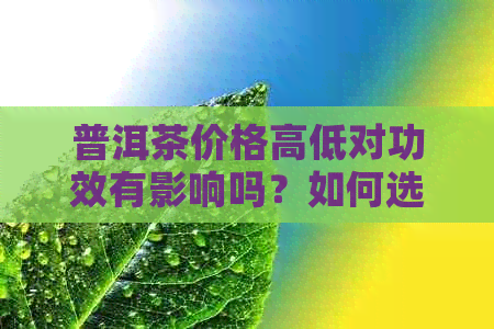 普洱茶价格高低对功效有影响吗？如何选择性价比高的普洱茶？