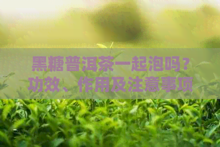 黑糖普洱茶一起泡吗？功效、作用及注意事项。