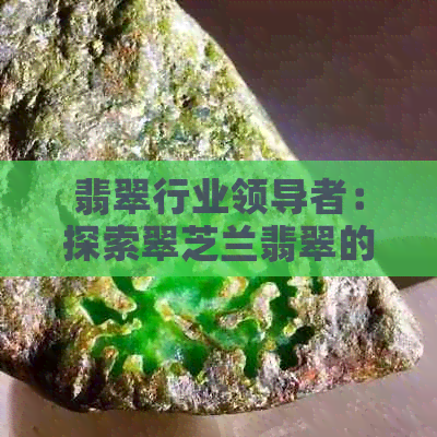 翡翠行业领导者：探索翠芝兰翡翠的卓越品质与创新设计