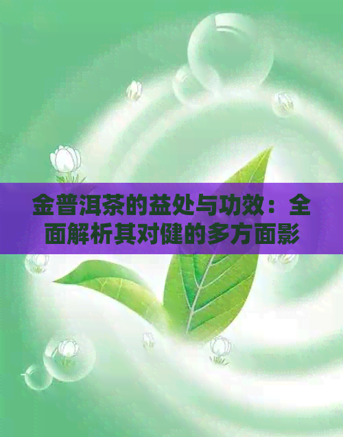 金普洱茶的益处与功效：全面解析其对健的多方面影响