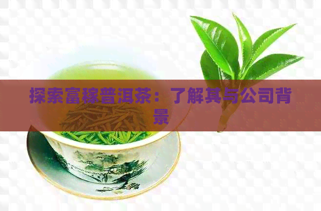 探索富稼普洱茶：了解其与公司背景