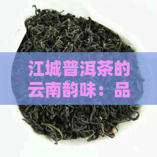 江城普洱茶的云南韵味：品鉴独特口感与魅力品质