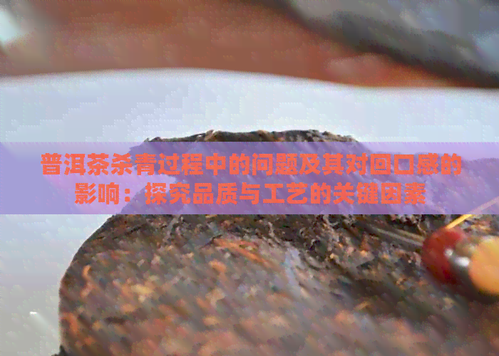 普洱茶杀青过程中的问题及其对回口感的影响：探究品质与工艺的关键因素