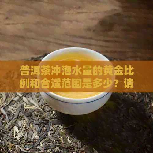 普洱茶冲泡水量的黄金比例和合适范围是多少？请详细解答。