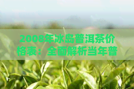 2008年冰岛普洱茶价格表：全面解析当年普洱茶市场及价格走势