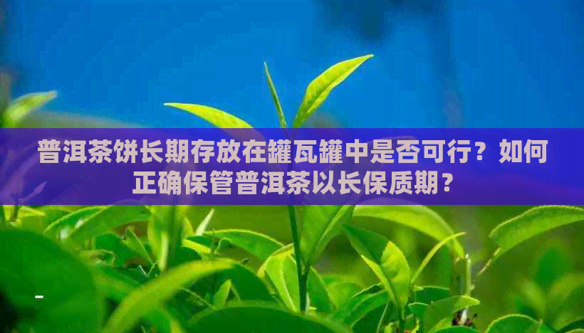 普洱茶饼长期存放在罐瓦罐中是否可行？如何正确保管普洱茶以长保质期？