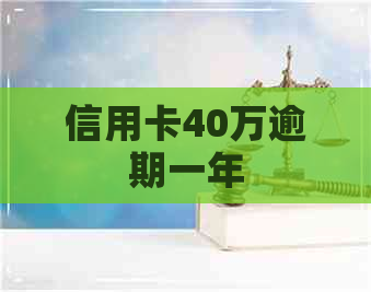 信用卡40万逾期一年