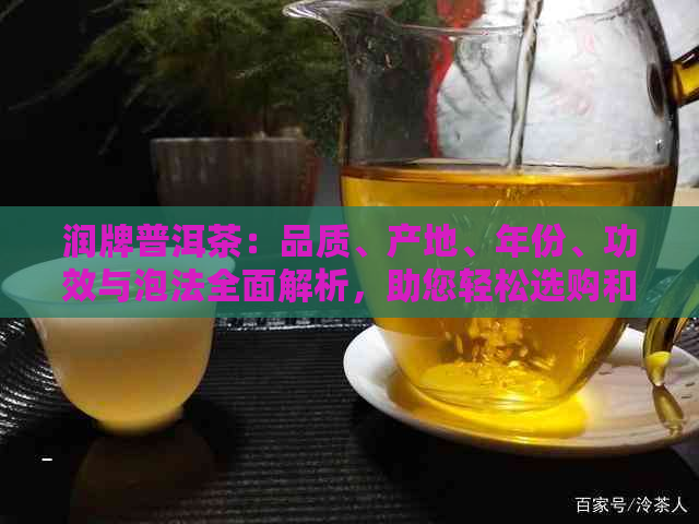 润牌普洱茶：品质、产地、年份、功效与泡法全面解析，助您轻松选购和品鉴