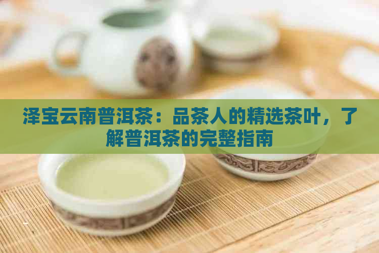 泽宝云南普洱茶：品茶人的精选茶叶，了解普洱茶的完整指南