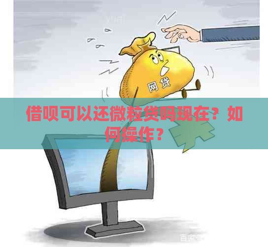 借呗可以还微粒贷吗现在？如何操作？