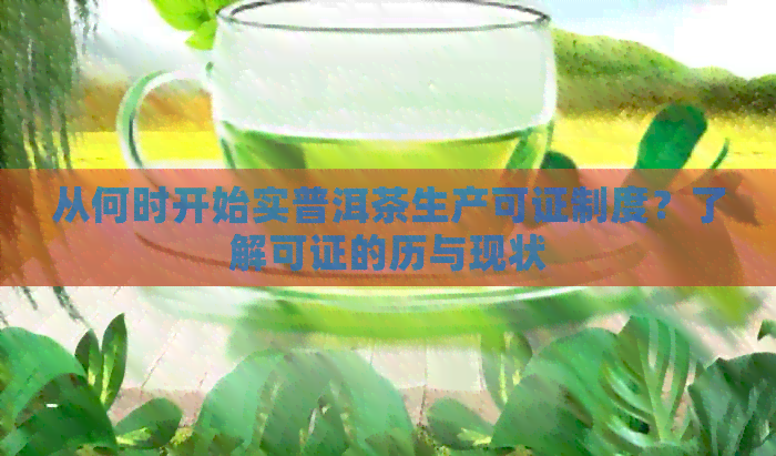 从何时开始实普洱茶生产可证制度？了解可证的历与现状