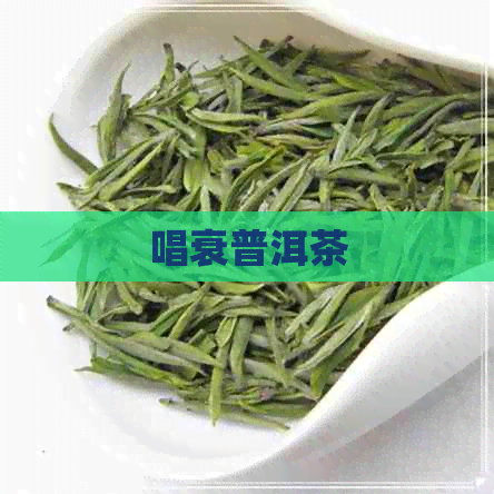 唱衰普洱茶