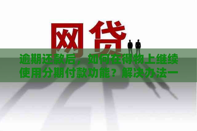 逾期还款后，如何在得物上继续使用分期付款功能？解决办法一览