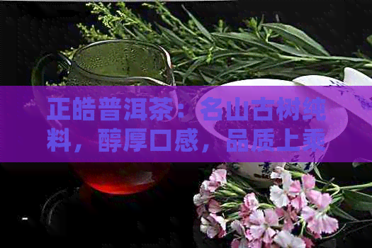 正皓普洱茶：名山古树纯料，醇厚口感，品质上乘，收藏鉴佳品