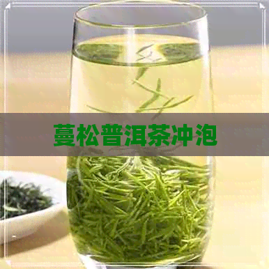 蔓松普洱茶冲泡