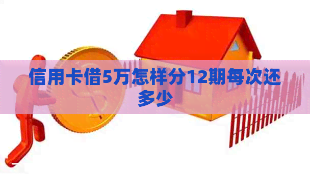 信用卡借5万怎样分12期每次还多少