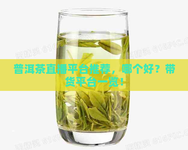 普洱茶直播平台推荐，哪个好？带货平台一览！