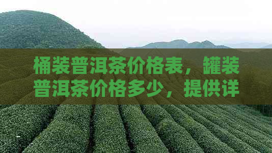 桶装普洱茶价格表，罐装普洱茶价格多少，提供详细信息