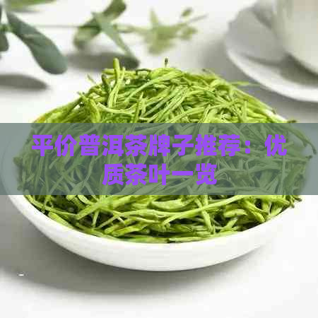 平价普洱茶牌子推荐：优质茶叶一览