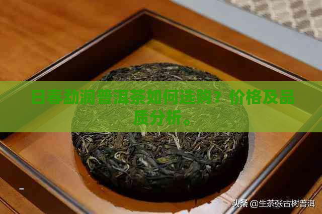 日春勐润普洱茶如何选购？价格及品质分析。