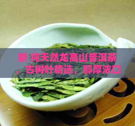 新 纯天然龙高山普洱茶，古树叶精选，醇厚浓口感