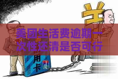 美团生活费逾期一次性还清是否可行？