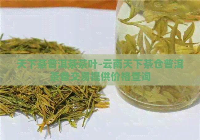 天下茶普洱茶茶叶-云南天下茶仓普洱茶备交易提供价格查询