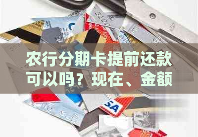 农行分期卡提前还款可以吗？现在、金额等相关问题解答。