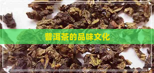 普洱茶的品味文化