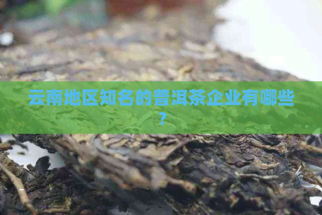 云南地区知名的普洱茶企业有哪些？