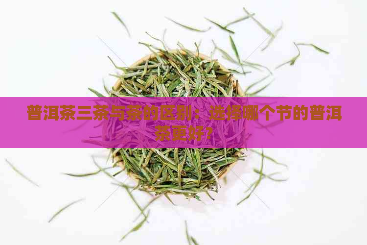 普洱茶三茶与茶的区别：选择哪个节的普洱茶更好？