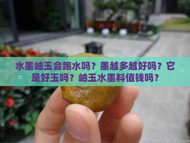 水墨岫玉会跑水吗？墨越多越好吗？它是好玉吗？岫玉水墨料值钱吗？