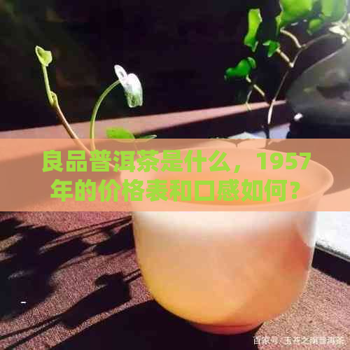 良品普洱茶是什么，1957年的价格表和口感如何？