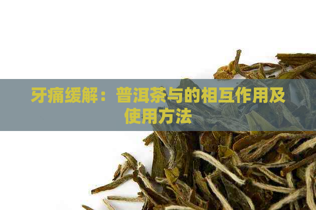 牙痛缓解：普洱茶与的相互作用及使用方法