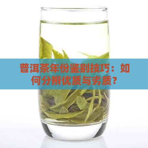 普洱茶年份鉴别技巧：如何分辨优质与劣质？