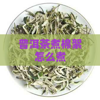 普洱茶煮棉絮怎么煮