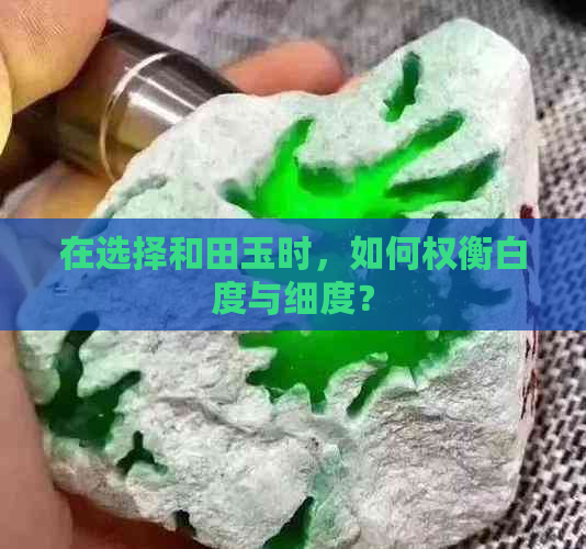 在选择和田玉时，如何权衡白度与细度？