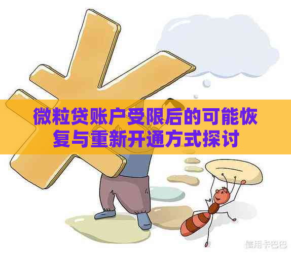 微粒贷账户受限后的可能恢复与重新开通方式探讨