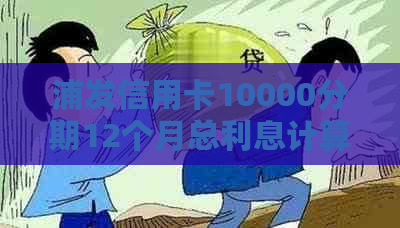 浦发信用卡10000分期12个月总利息计算：每月额外支付金额与总利息解析