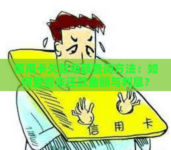 信用卡欠款总额查询方法：如何查看未还款金额与利息？