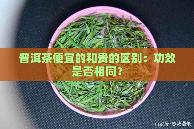 普洱茶便宜的和贵的区别：功效是否相同？