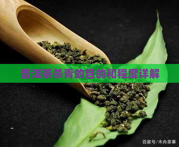 普洱茶杀青的目的和程度详解