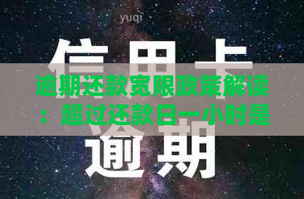 逾期还款宽限政策解读：超过还款日一小时是否算逾期？如何处理？