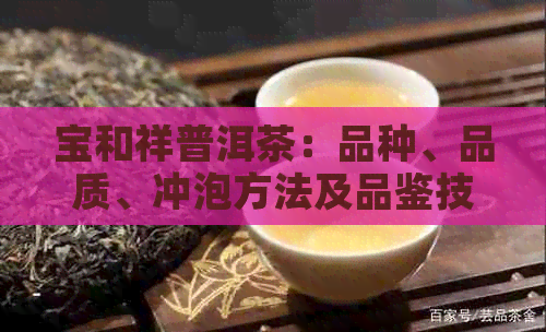 宝和祥普洱茶：品种、品质、冲泡方法及品鉴技巧一应俱全的全面指南