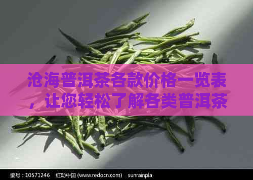 沧海普洱茶各款价格一览表，让您轻松了解各类普洱茶的价格和特点