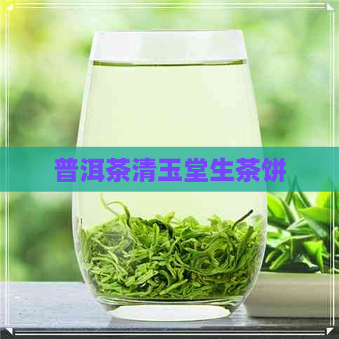 普洱茶清玉堂生茶饼