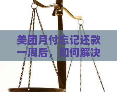 美团月付忘记还款一周后，如何解决逾期问题并避免影响个人信用？